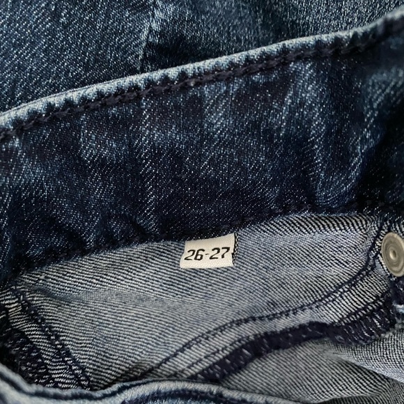 Cheap Monday Dark Wash Raw Hem Skinny Jeans Size 26/27 - Picture 3 of 3